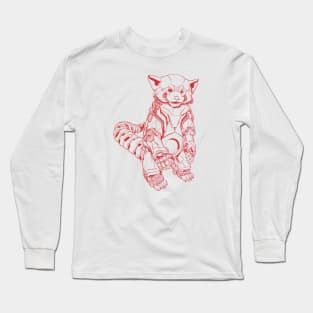 Mech Red Panda (red) Long Sleeve T-Shirt